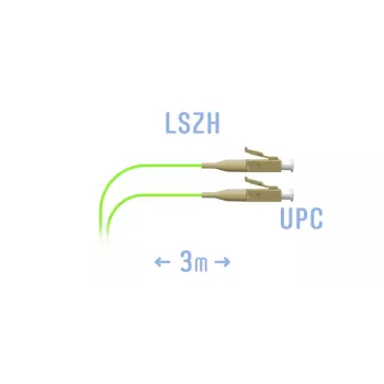 Шнур монтажный оптический LC/UPC MM5 3m, 0,9 мм